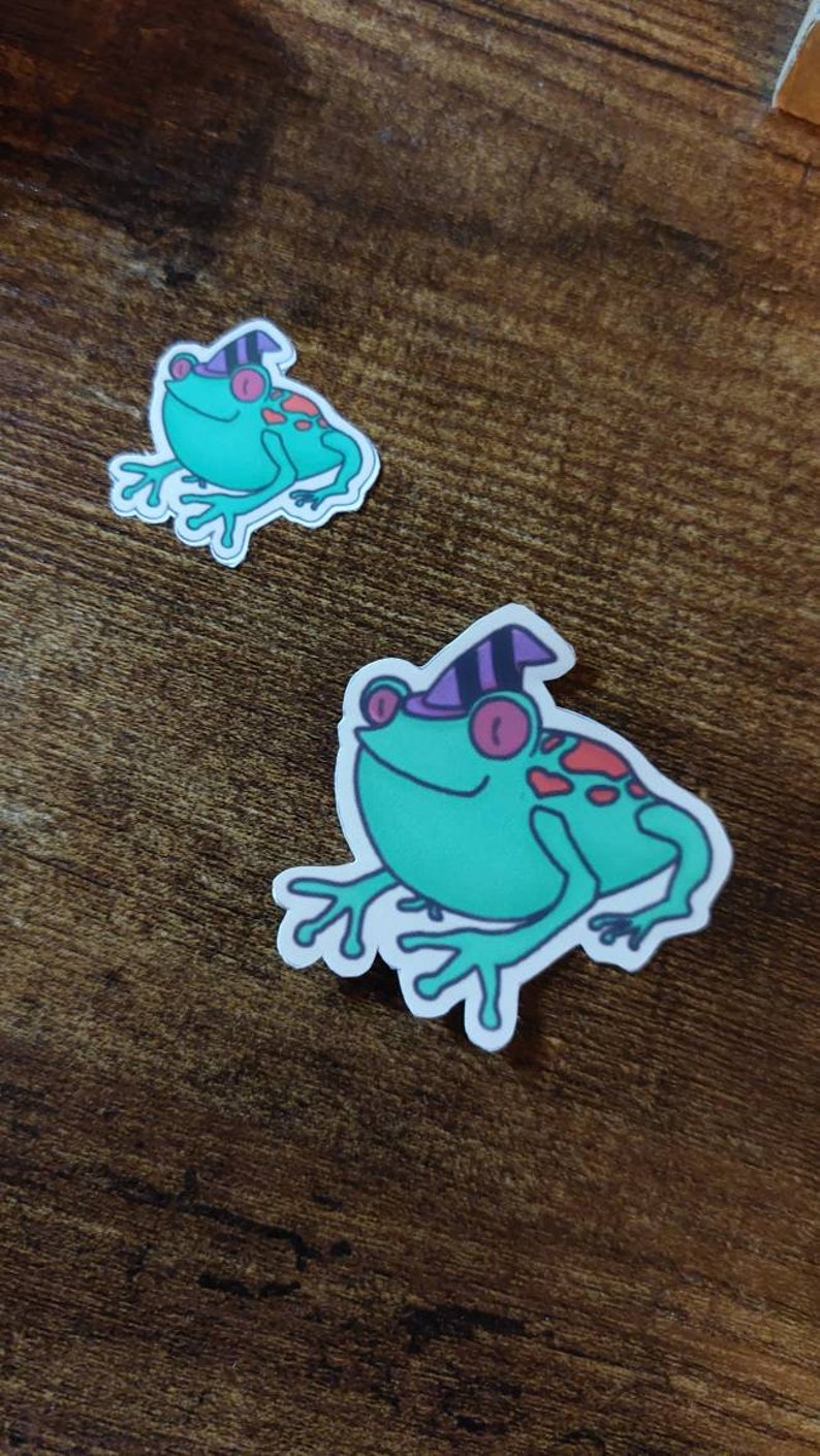 Waterproof Frog Wizard Sticker Cute Halloween Stickers Decor Dnd Froggy ...