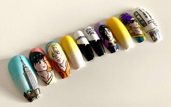 Banana Fish Fake Nails Anime Version Etsy Banana Fish Fake Nails Anime Version Etsy