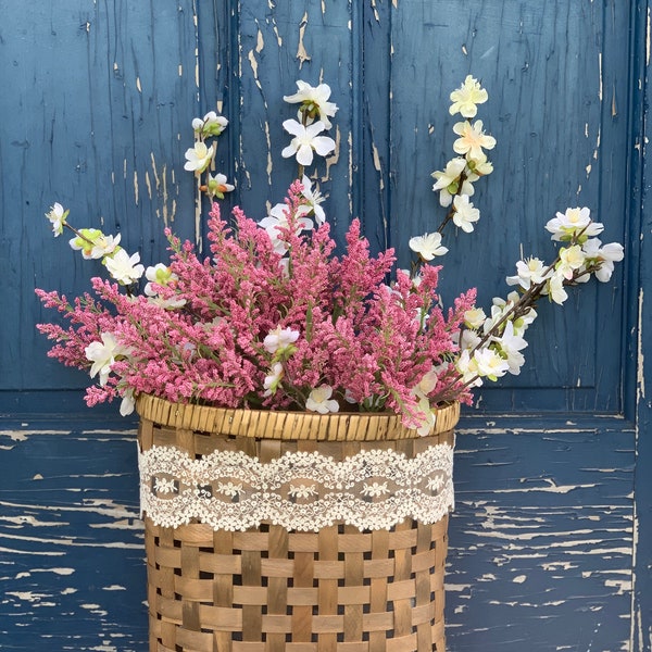 Door hanging basket of flowers