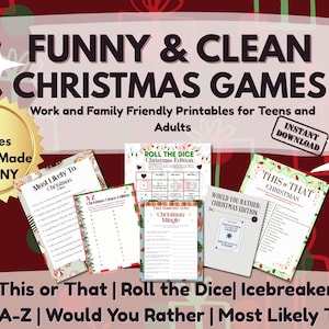 Funny Christmas Party Game Bundle – Clean Holiday Icebreakers for Adults & Teens – Office, Family, interactive – Instant Download