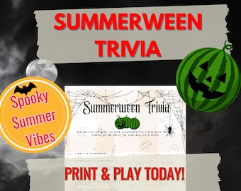 Summerween トリビアゲーム: 不気味なパーティークイズ (すぐにダウンロード可能)