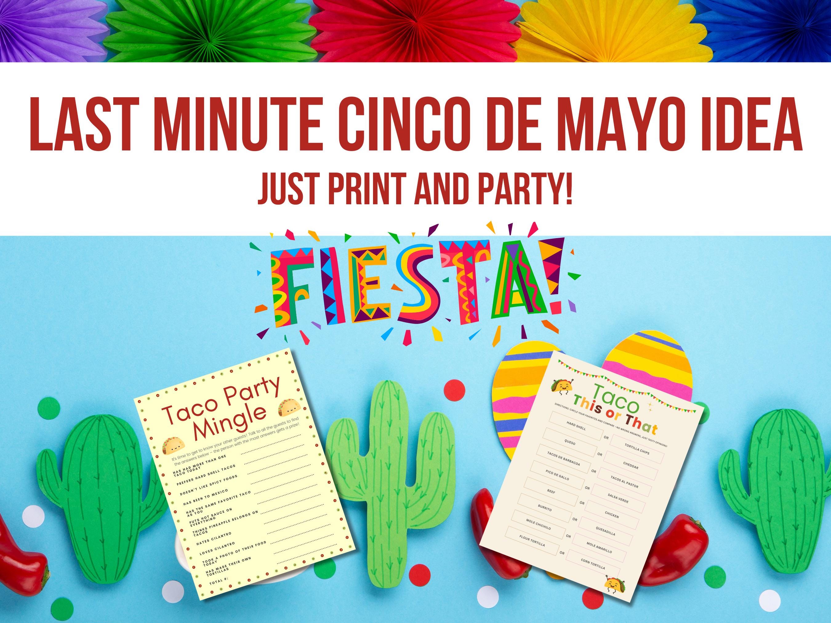 Taco Party Printable Bundle: Games & Sign (digital Download) - Etsy