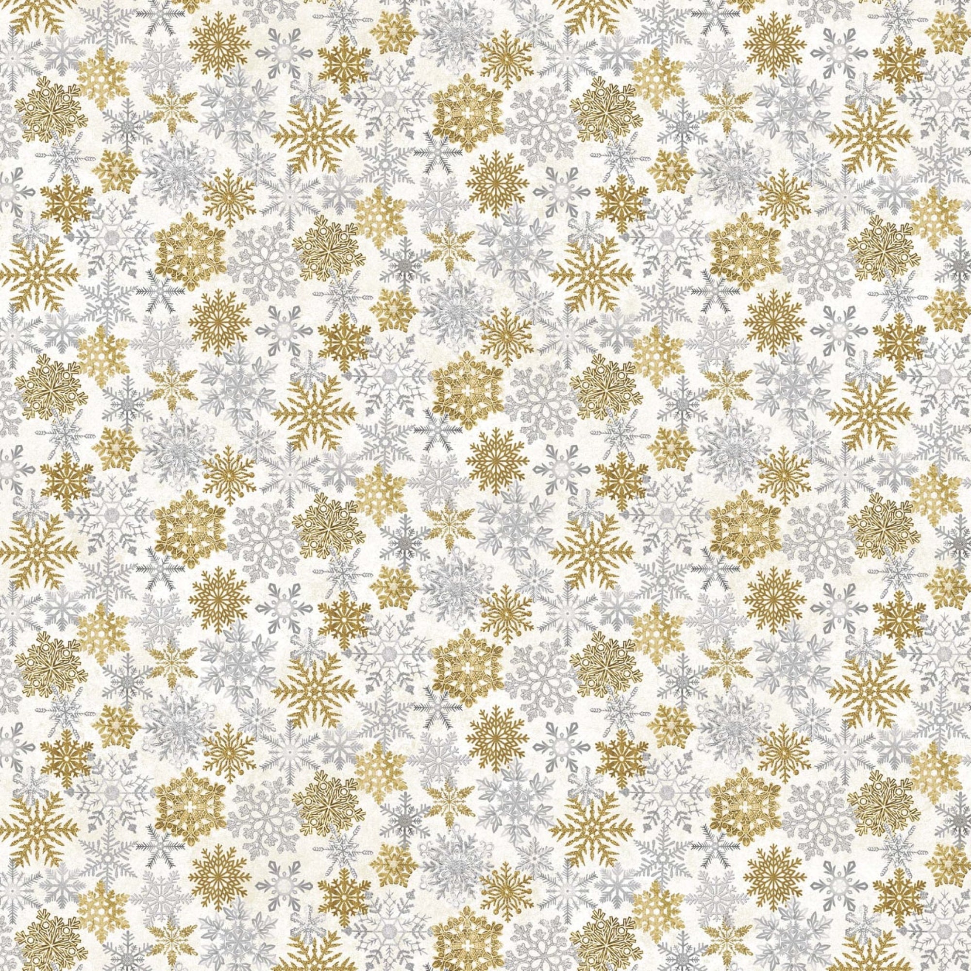 Northcott Stonehenge White Christmas Collection Gold Silver Etsy UK