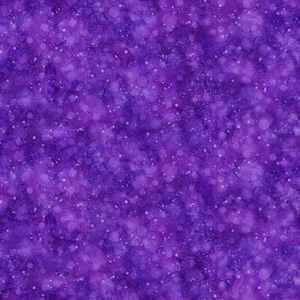 May include: A digitally created fabric design with a deep purple backdrop, featuring lighter purple and white circular bokeh effects. The design has a mottled appearance with subtle variations in colour and texture.