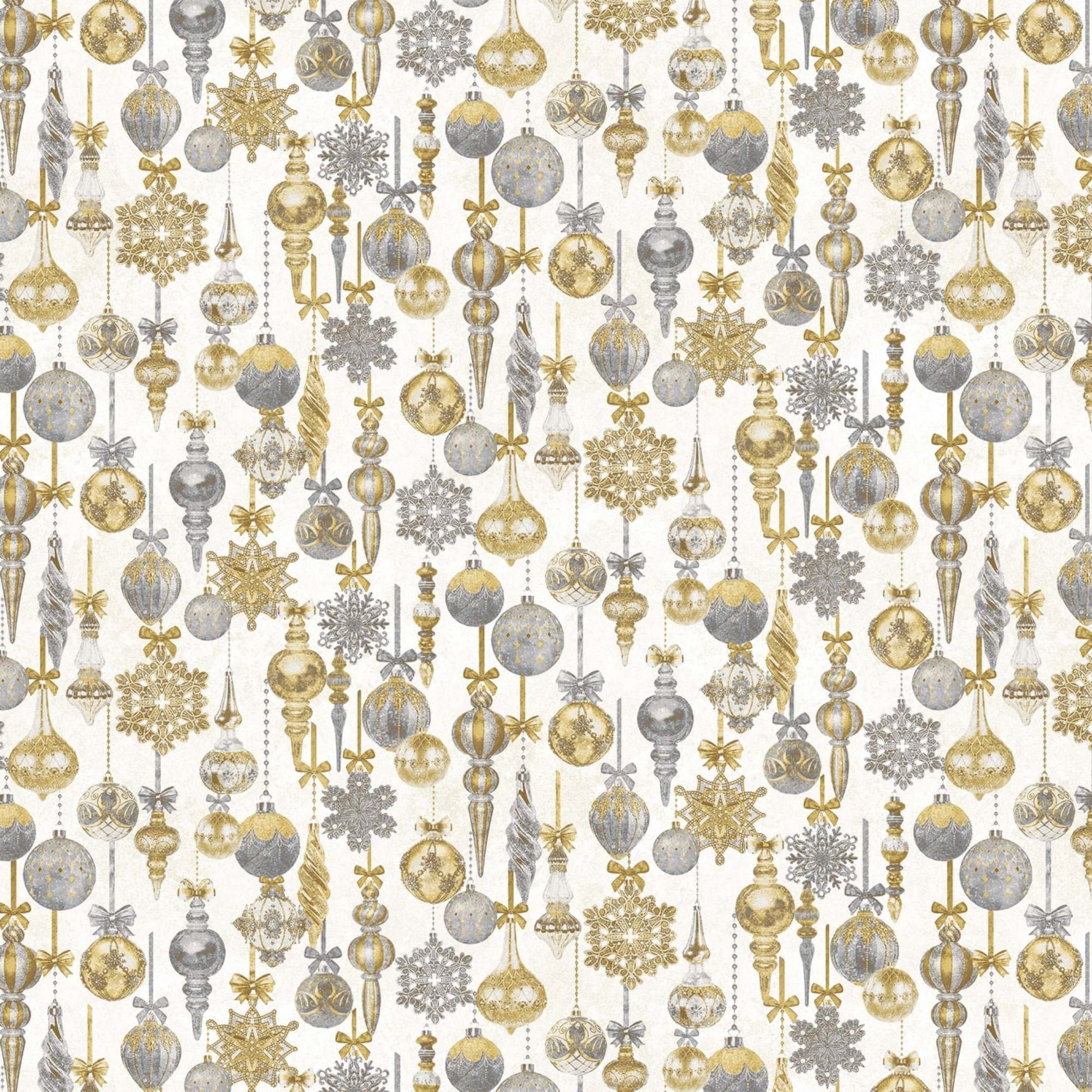 Northcott Stonehenge White Christmas Collection Gold Silver Etsy UK