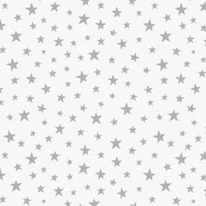 Silver Star Fabric, Wallpaper and Home Decor
