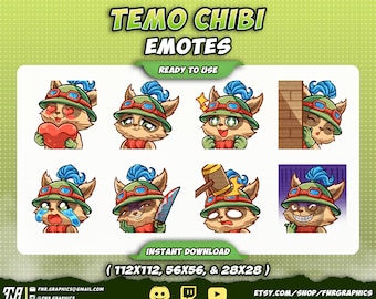 8 x Teemo Twitch Emotes - LOL Discord Twitch Emotes – League Twitch Emotes – League of Legend 2