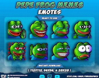 8x Pepe The Frog Meme Twitch Emotes Pack #2 - MonkaW Pepe Meme discord emotes - Funny twitch emotes