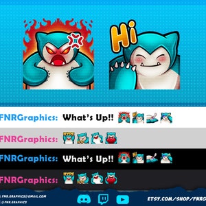 May include: A set of Twitch emotes featuring a blue and white cartoon character with different expressions. The character is in a variety of poses, including angry, happy, and surprised. The emotes are labeled "FNRGraphics: What's Up!!" and "FNRGraphics: HYPE".