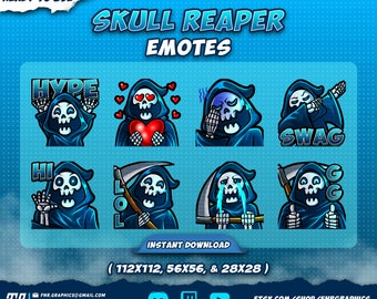 Skull Reaper Twitch Emotes – 8-Pack (Digital Download)