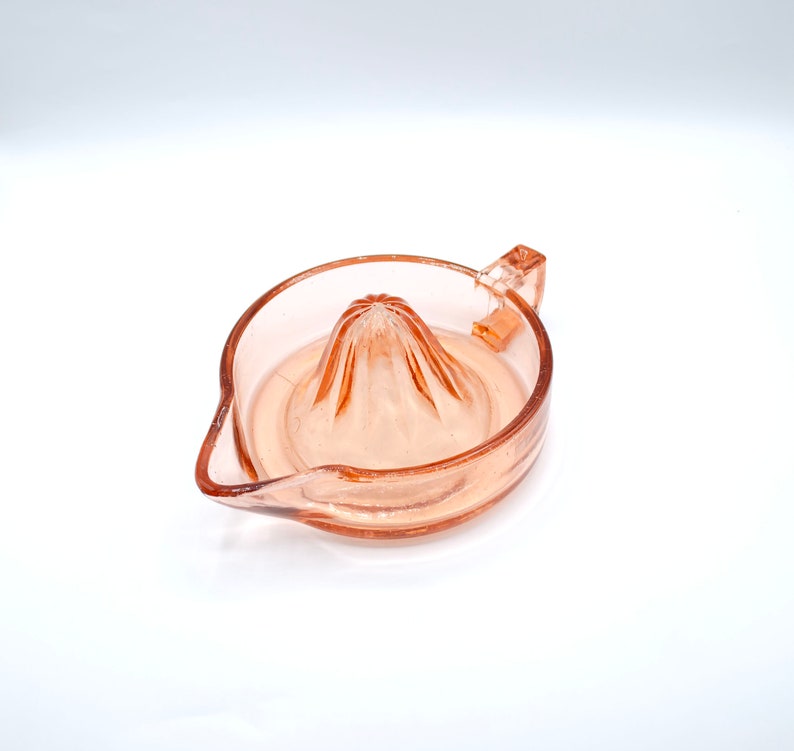 Large Pink Depression Glass Juicer image 2