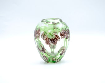 Vintage Cased Glass Flower Vase | Preserved Orchid Vase