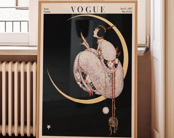 ビンテージ　VOGUE MOON スカーフ　アート　絵画　シルク100% レトロ ビンテージ VOGUE MOON スカーフ アート 絵画 シルク100% レトロ