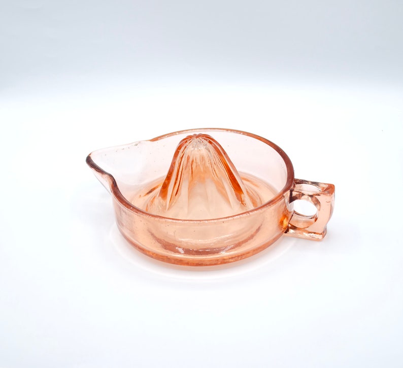 Large Pink Depression Glass Juicer image 3