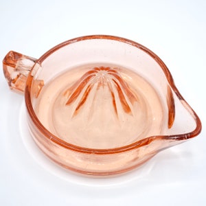 Large Pink Depression Glass Juicer image 4