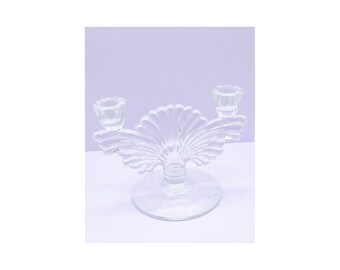 Vintage Crystal Glass Candelabra