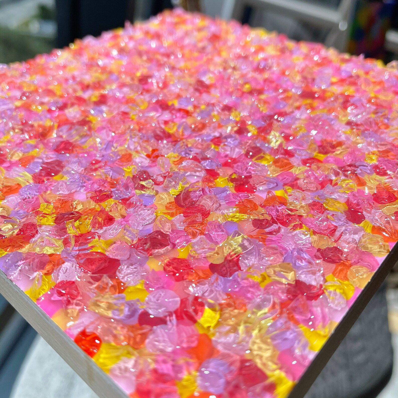 Rainbow Candy Colletion resin and crushed glass small art Etsy