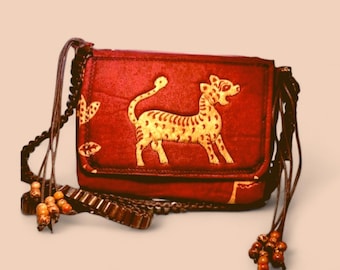 Handmade Boho Purse, Rustic Crossbody Bag