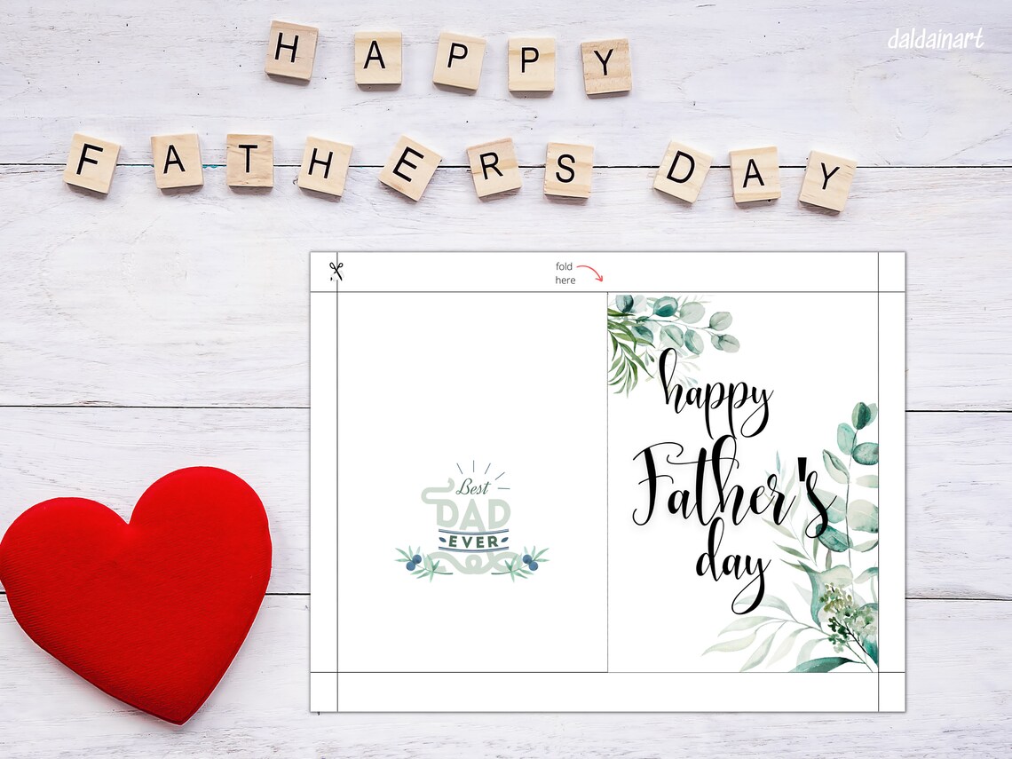 Father's Day Card Printable Happy Father's Day Card - Etsy