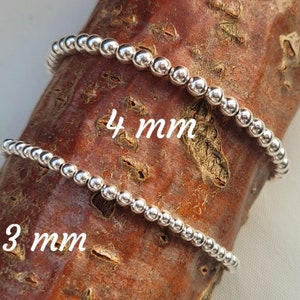 Silver bead bracelet made of 925 silver
