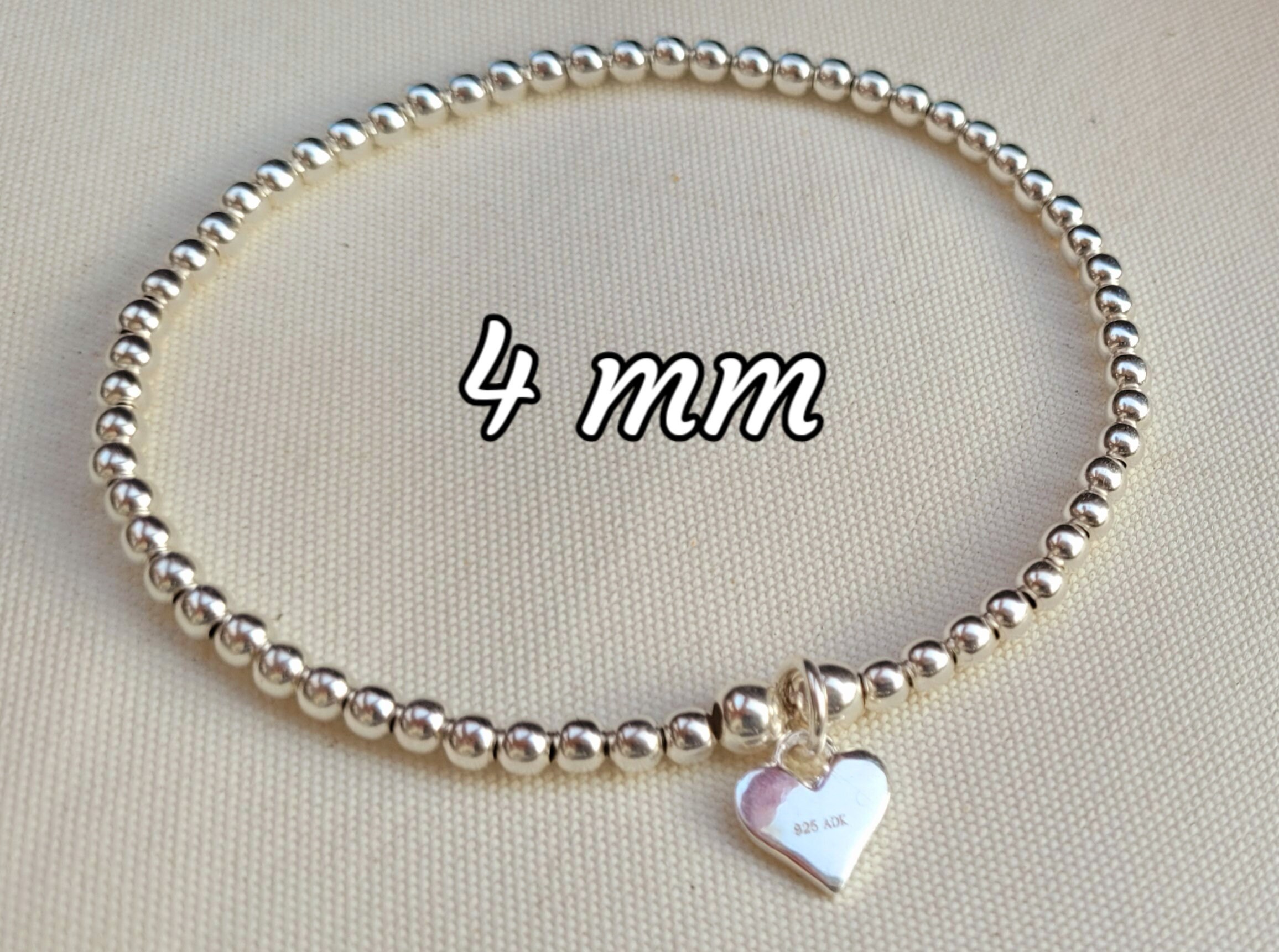 Ball Bracelet Heart 925 Silver - Etsy