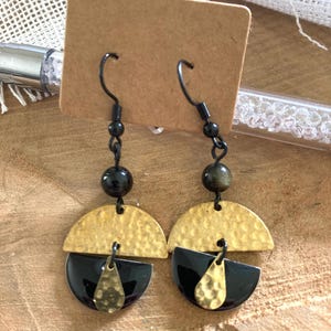 Brass earrings - boho earrings - boho earrings