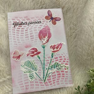 Handmade personalized card. Matching envelope included.