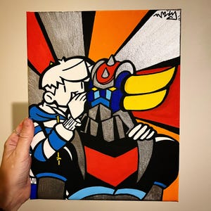 Toile Goldorak (carton entoilé format A4)