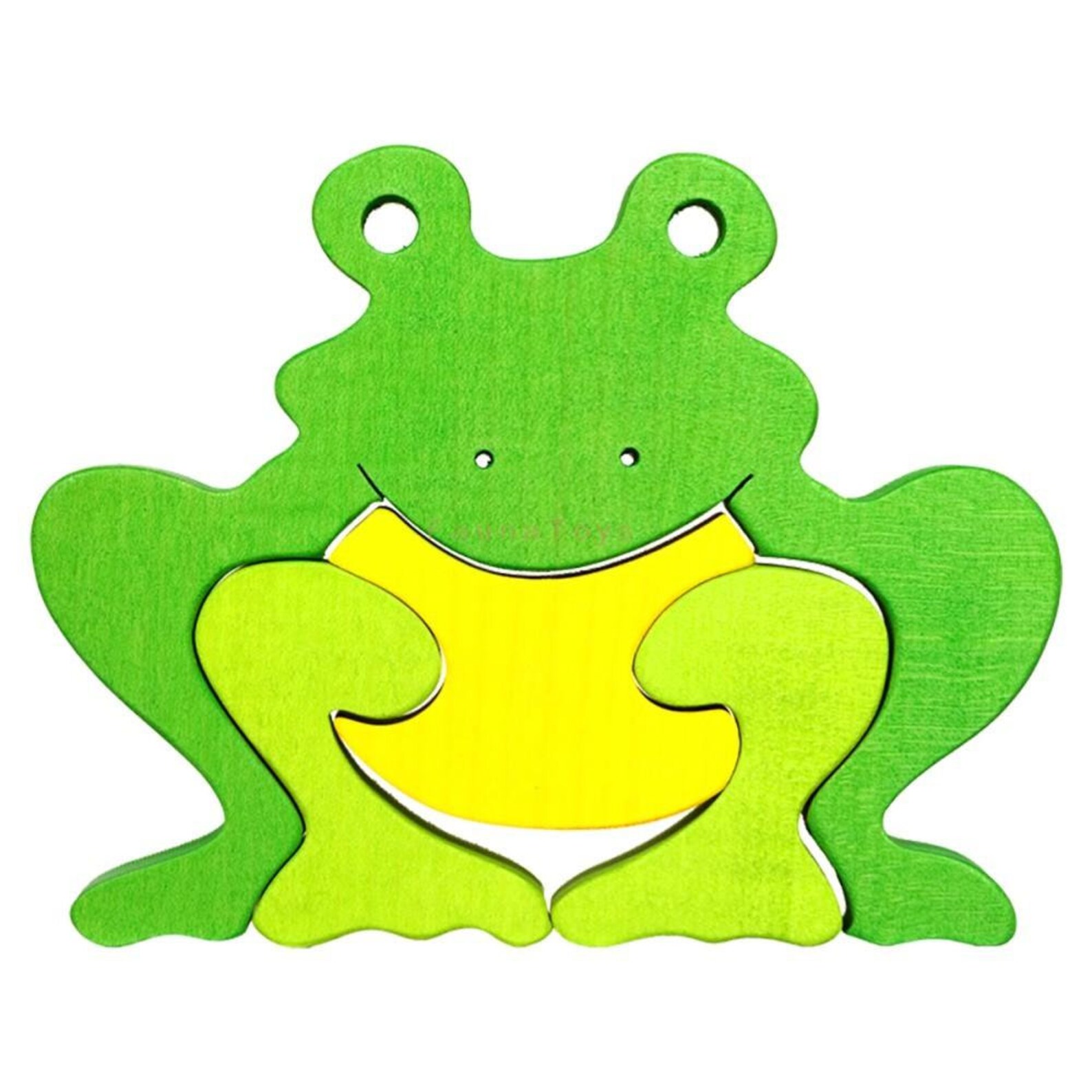 3D Wooden Frog Puzzle Etsy