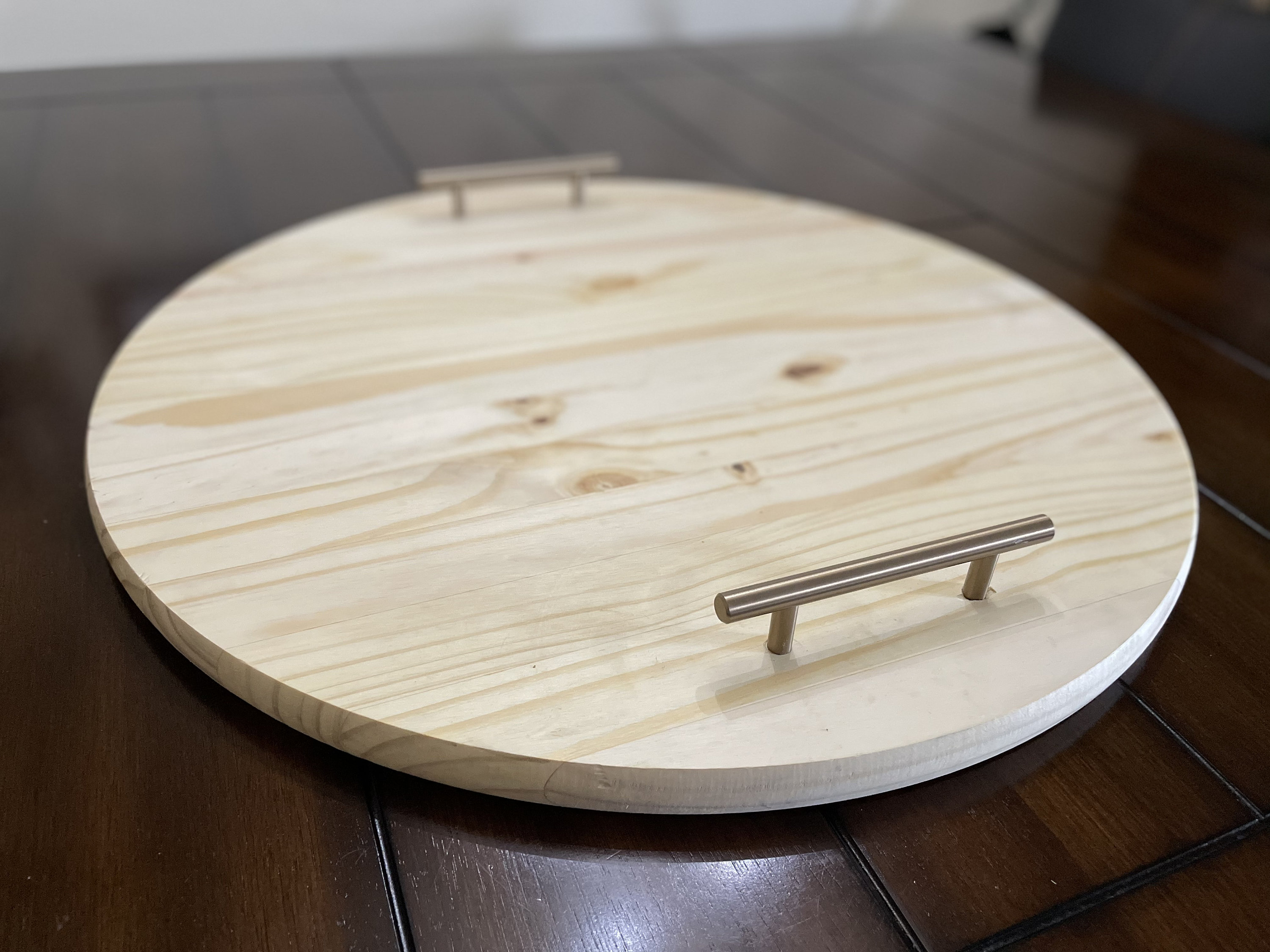 Round 24 Charcuterie Board with 6 Handles Etsy