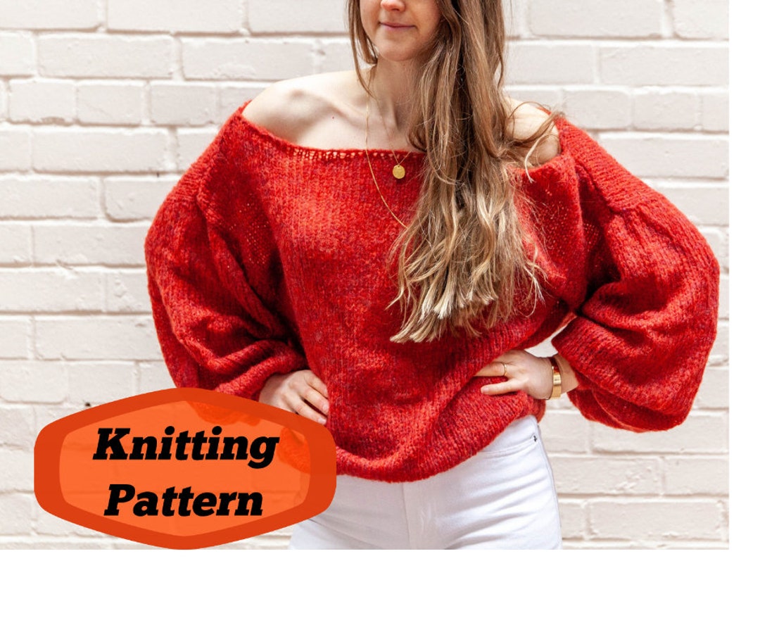 Sexy Sweater Knitting Pattern PDF. Top Down Jumper Knitting Tutorial