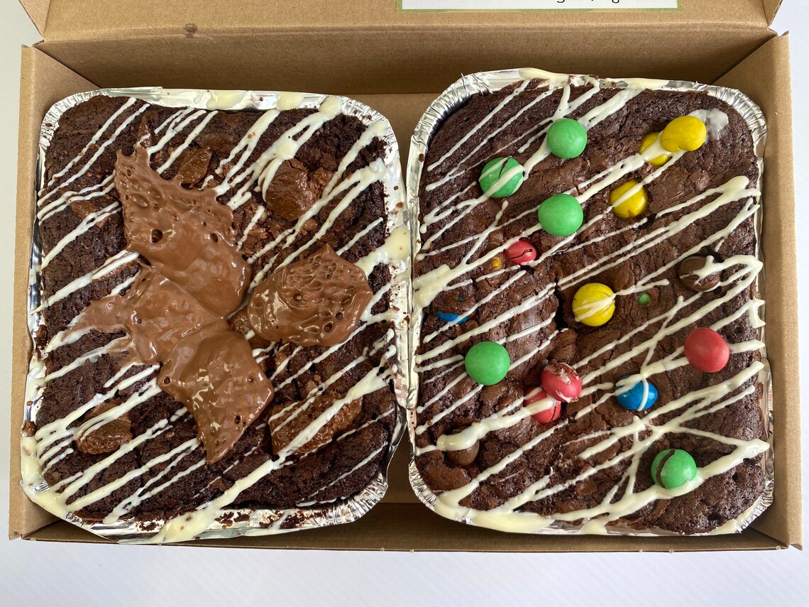 2 Small Brownie Trays Brownies Customised Brownies Etsy