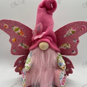 Pink Butterfly Gnome