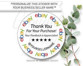Ebay Thank You Card Template: Printable Business Note (digital