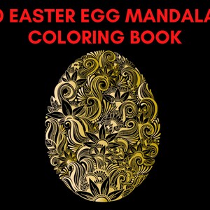 40 Page Easter Egg Mandalas Printable Digital Coloring Book | PDF | Downloadable Coloring Pages