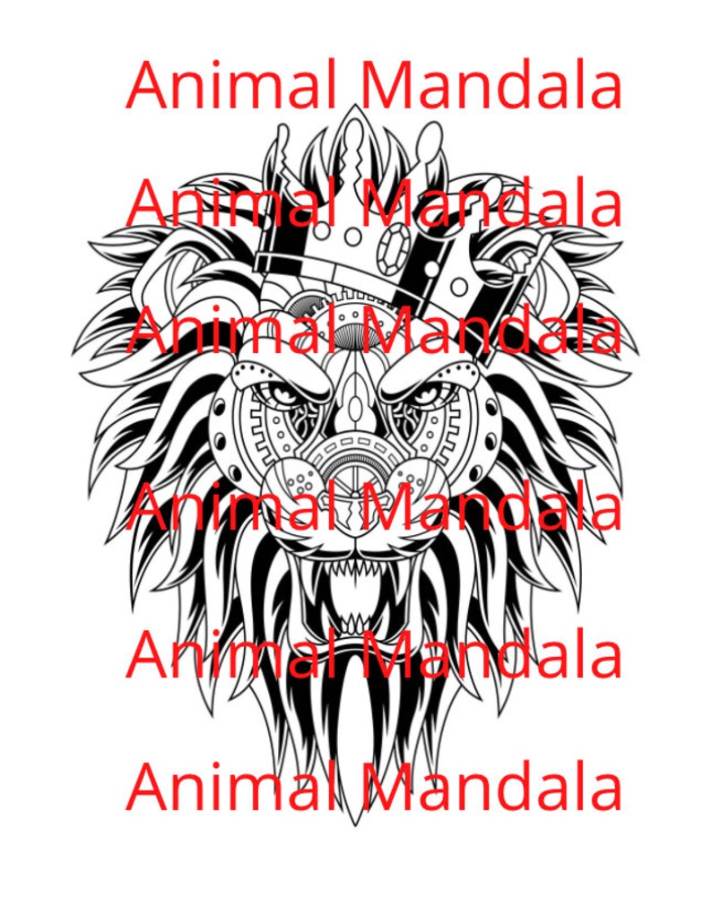 40 Animal Mandalas Printable Digital Coloring Book Part 2 - Etsy
