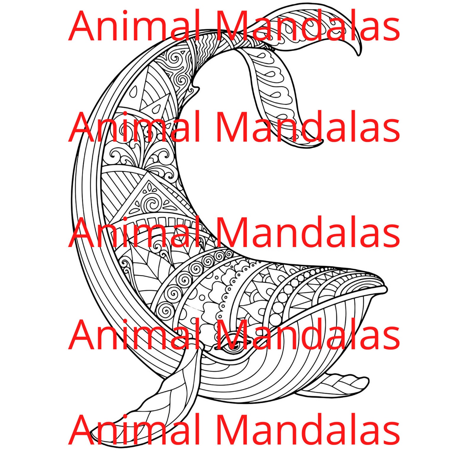 40 Page Animal Mandalas Printable Digital Coloring Book - PDF - Etsy UK
