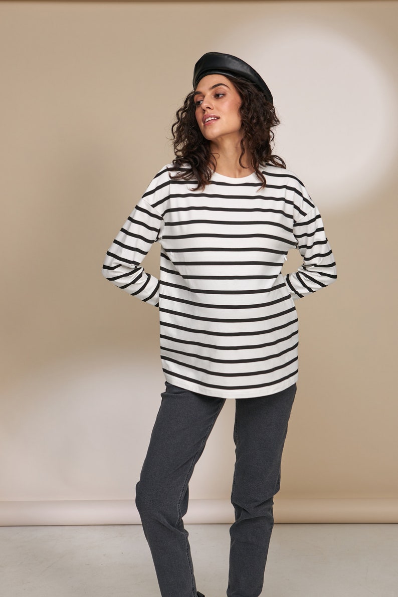 Maternity Long Sleeve Top Breastfeeding Long Sleeve T-Shirt image 4