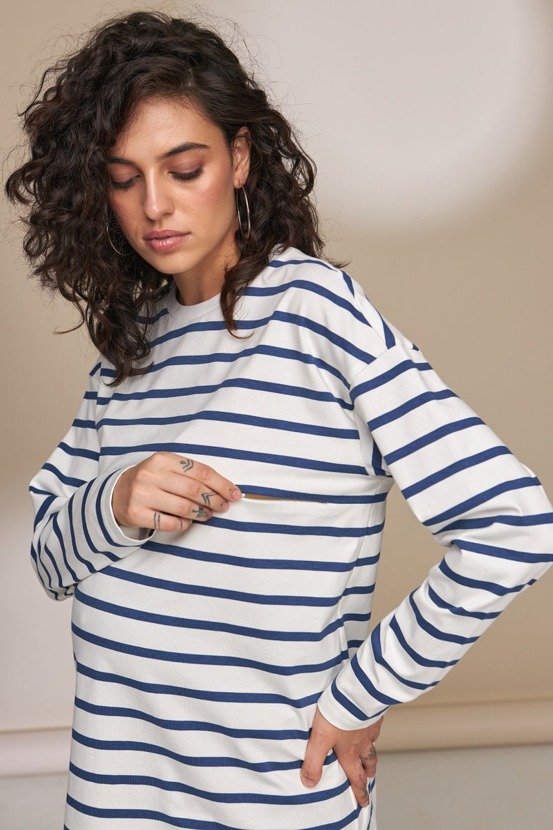 Maternity Long Sleeve Top Breastfeeding Long Sleeve T-Shirt image 2