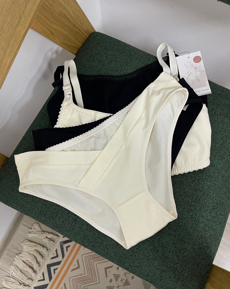 Nursing Maternity Bra and Panties 2 Pieces Set Etsy