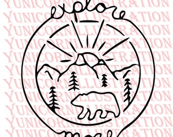 Explore More Lettered SVG, explore svg, explore files for Cricut, nature Svg, Adventure Svg,Camping Svg, Hiking Svg, Travel Svg,Mountain Svg