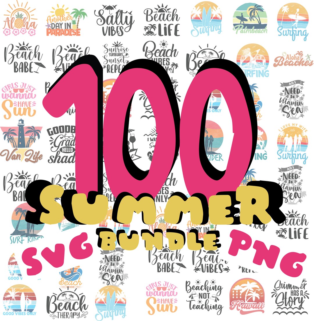 Summer Bundle SVG, Beach Svg, Summertime Svg, Funny Beach Quotes Svg ...