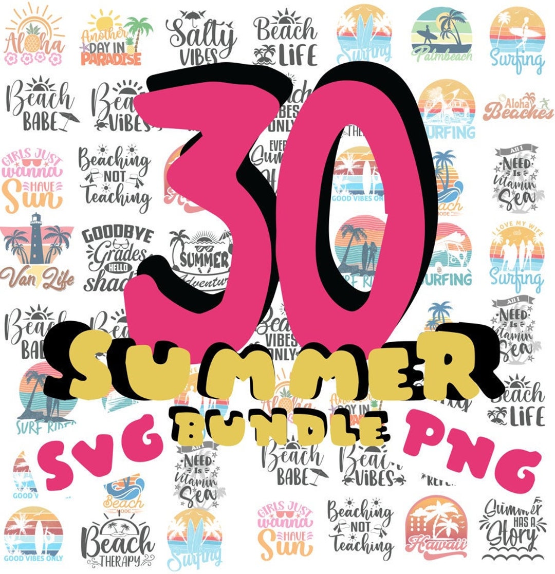 Summer Bundle SVG, Beach Svg, Summertime Svg, Funny Beach Quotes Svg ...