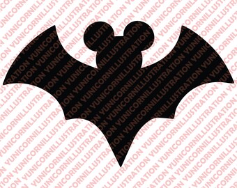 Mickey Bat svg, Halloween svg, Halloween png, Digital Download, Cut File, Cricut, Silhouette, Glowforge