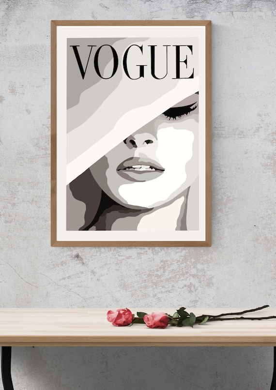 Vogue Affiche de mode I Décoration murale pour femmes I vintage
