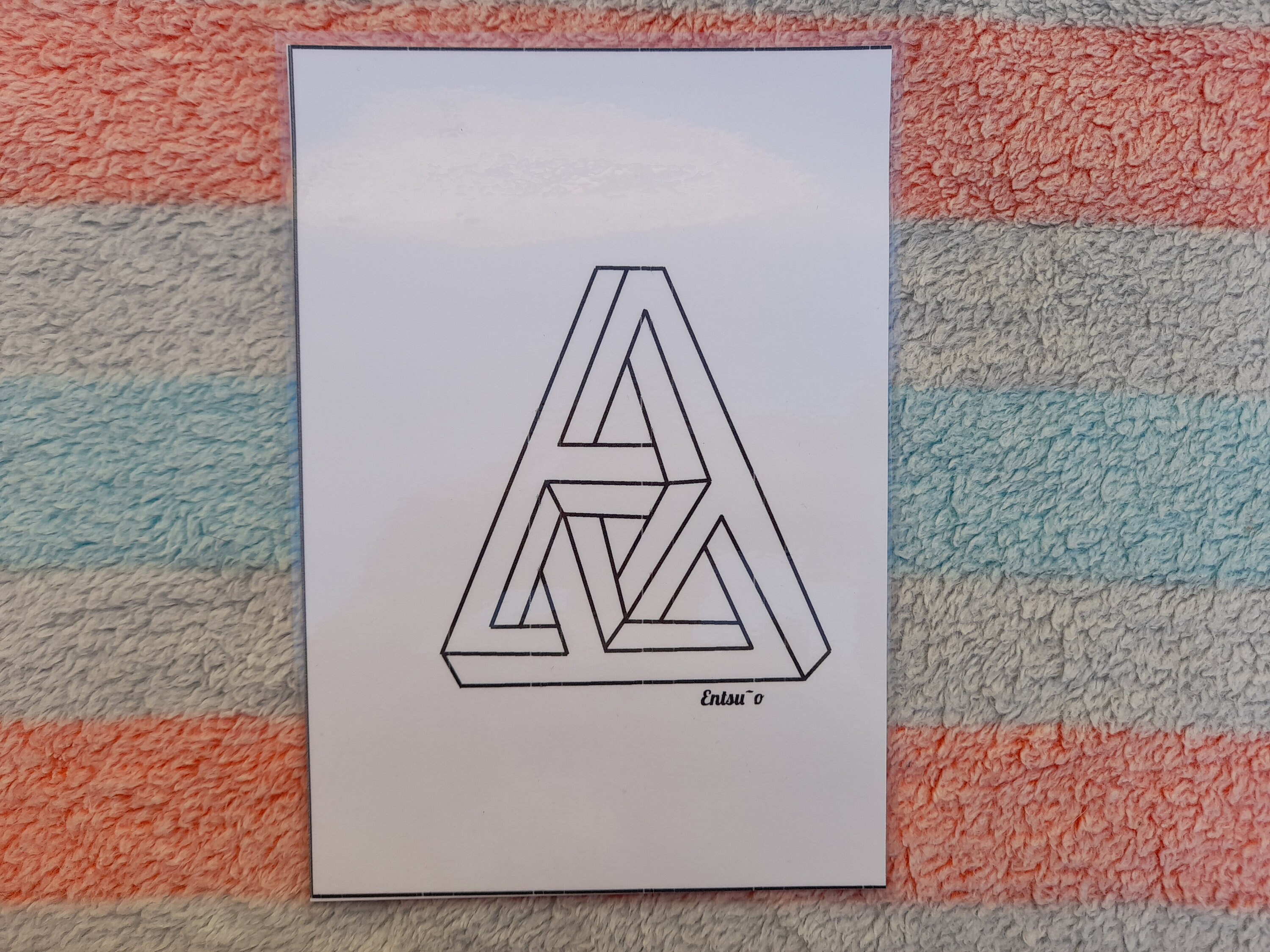 Illustration Taille A5 Print Triangle Impossible/Handmade Geometric Impossible Size Illustration Pri