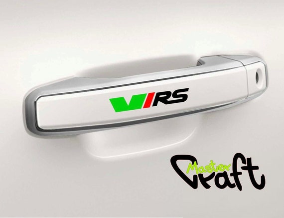 Farbe Skoda VRS Logo 35 Farbe Autotürgriff Gloss Vinyl Aufkleber