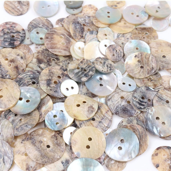 Handmade Mother Of Pearl Shell Buttons 2 Hole