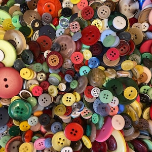 Assorted Colorful Resin Buttons - Mixed Sizes for Sewing