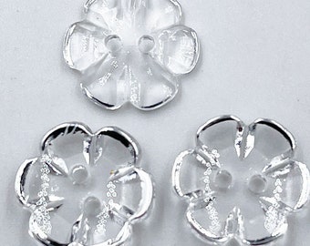 13/20mm Buttons Round Small Clear Rose Flower Baby Cute Cardigans Knitting Crafts Sewing Supplies Craft Accessory